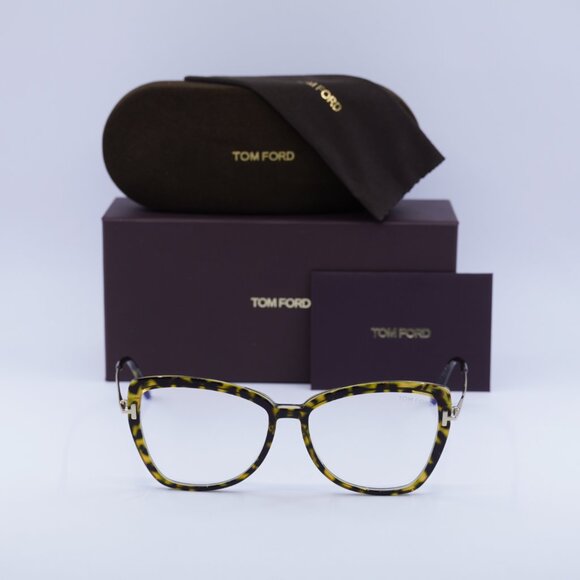 Tom Ford FT5882-B 056 Butterfly Eyeglasses 55mm - Havana/Blue Light Block - Picture 2 of 10